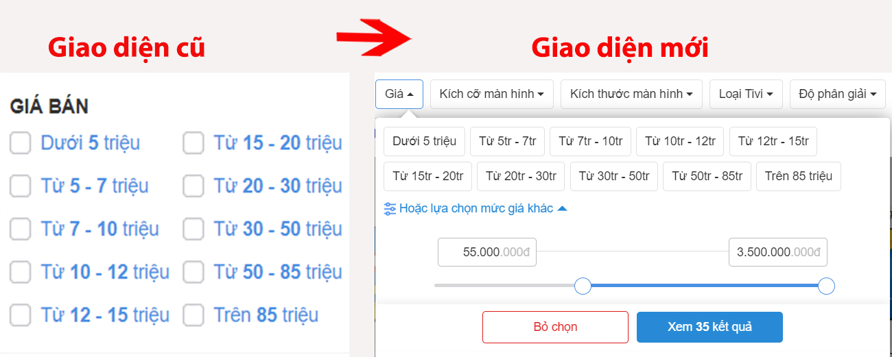 Bổ sung thanh trượt hiển thị giá Bổ sung thanh trượt hiển thị giá