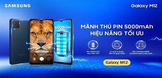 Samsung ra mắt điện thoại "mãnh thú" Galaxy M12: pin 5000mAh, bộ 4 camera đỉnh cao công nghệ