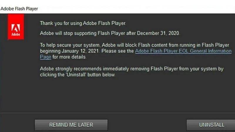 Microsoft sẽ ngừng hỗ trợ Adobe Flash trên Windows 10 vào tháng 07 tới Microsoft Sẽ Ngừng Hỗ Trợ Adobe Flash Trên Windows 10 Vào Tháng 07 Tới