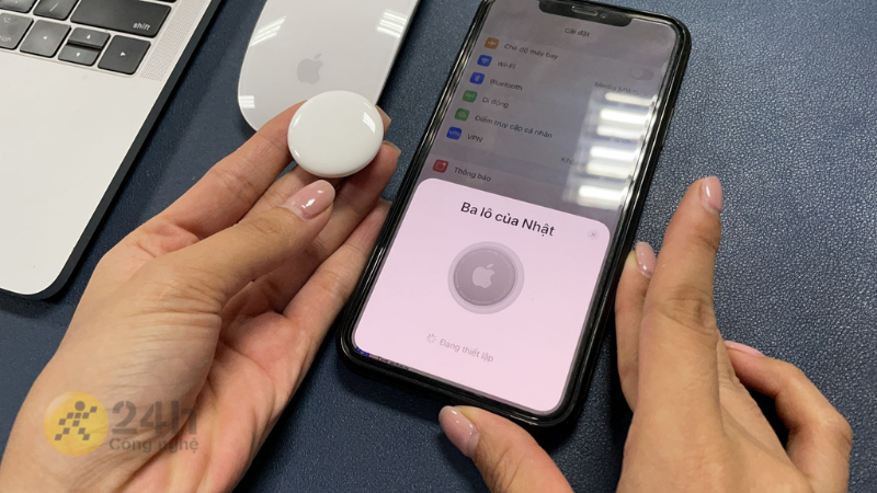 Đây là kết quả sau khi đặt tên cho AirTag thành công.