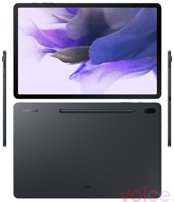 Máy tính bảng Samsung Galaxy Tab S7 Lite xuất hiện sắc nét thông qua bộ ốp lưng với thiết kế cạnh phẳng, hỗ trợ bút S Pen