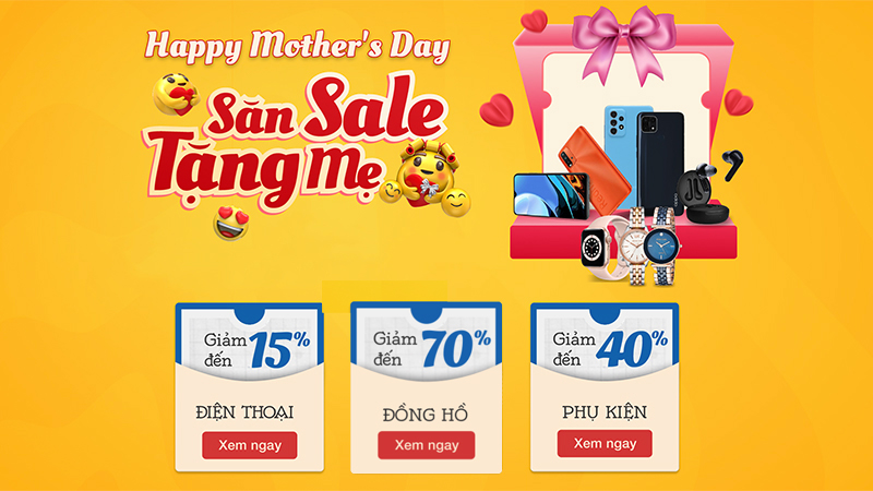 Quá trời deal hời: Ngày của Mẹ nhẹ nhàng hạ giá đến 70% cho hàng loạt sản phẩm, săn liền tay làm quà tặng Mẹ Quá trời deal hời: Ngày của Mẹ nhẹ nhàng hạ giá đến 70% cho hàng loạt sản phẩm, săn liền tay làm quà tặng Mẹ