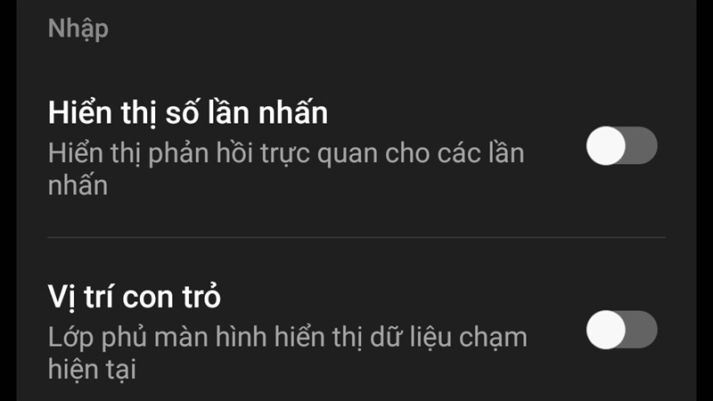 Tùy chọn nhà phát triển