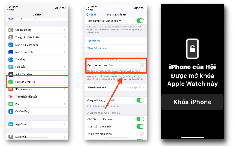 Cách để bạn kích hoạt tính năng mở khóa iPhone bằng Apple Watch