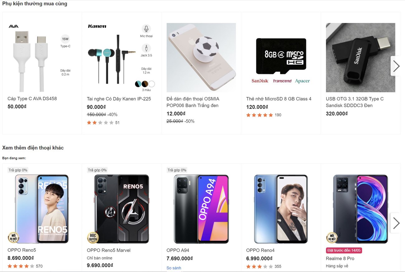 Các món phụ kiện và điện thoại được gọi ý thêm từ Thế Giới Di Động Các món phụ kiện và điện thoại được gọi ý thêm từ Thế Giới Di Động