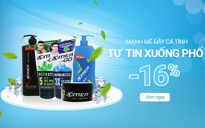 Mạnh mẽ đầy cá tính tự tin xuống phố, giảm 16% các sản phẩm dành cho nam