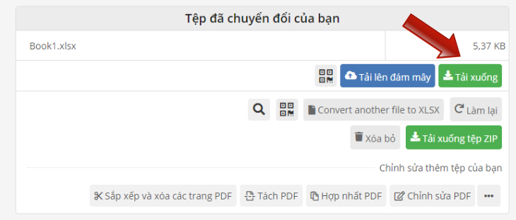 Nhấn vào tải xuống để tải file về