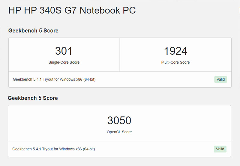 Đo CPU và hiệu năng của HP 340S G7