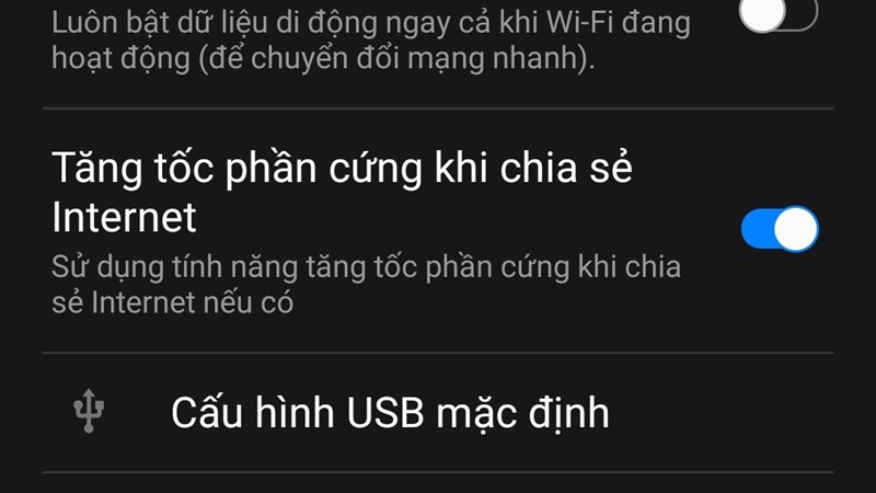 Tùy chọn nhà phát triển Samsung