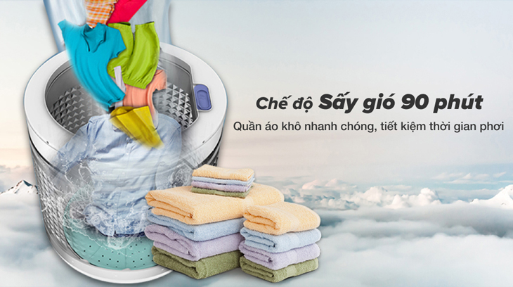 Quần áo khô nhanh hơn nhờ chế độ sấy gió