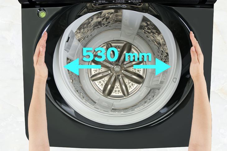 Kích thước bên trong lồng 530 mm