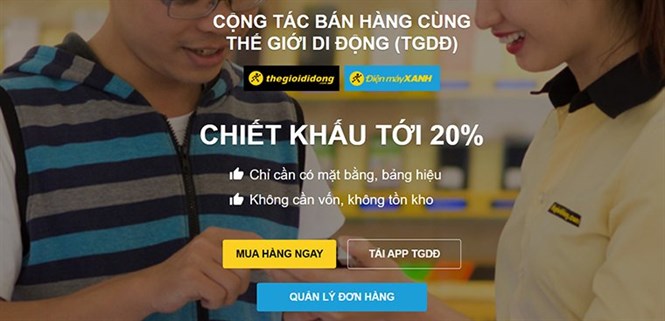 Hướng dẫn đặt hàng dành cho đại lý, cộng tác viên của Điện máy XANH