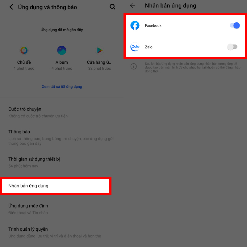 Nhân đôi ứng dụng