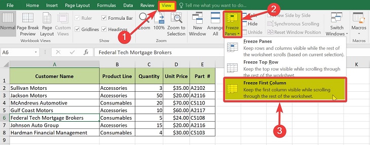 Cố định cột dòng là một trong những công cụ thiết kế không thể thiếu để tạo ra một bảng dữ liệu chuyên nghiệp và dễ đọc. Hãy xem hình ảnh liên quan đến từ khóa \