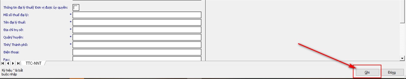 Sau khi điền đầy đủ thông tin, bạn hãy nhấn Ghi.
