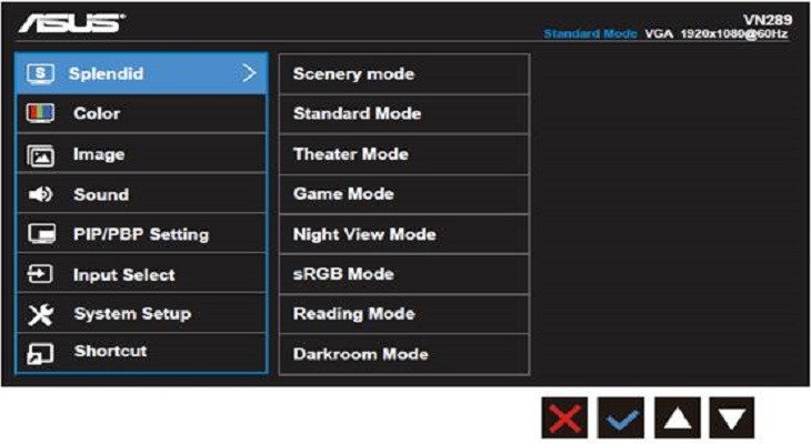 Hai chế độ cài đặt Reading Mode và Darkroom Mode