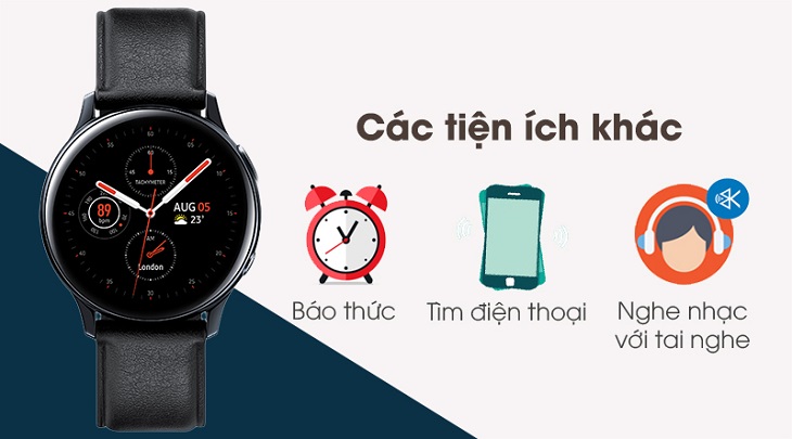 Samsung Galaxy Watch Active 2 44mm viền thép dây da