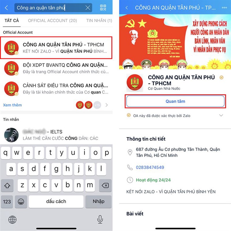 cách làm Căn cước công dân bằng Zalo