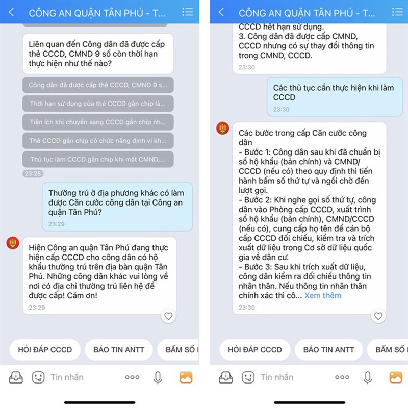 cách làm Căn cước công dân bằng Zalo