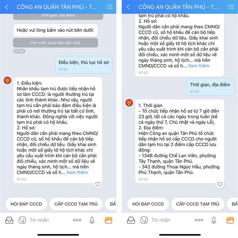 cách làm Căn cước công dân bằng Zalo