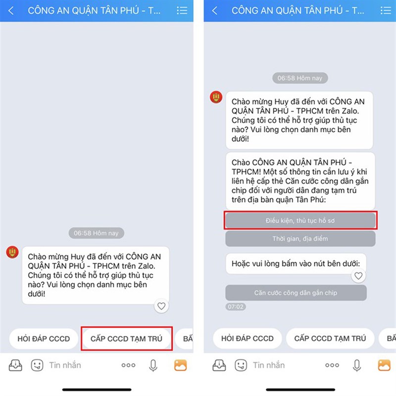 cách làm Căn cước công dân bằng Zalo
