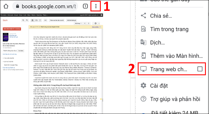 Lưu ý khi không thể xem hết nội dung trang