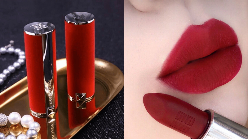 Son Givenchy Le Rouge Deep Velvet Màu 37 Rouge Graine Màu Đỏ Thuần