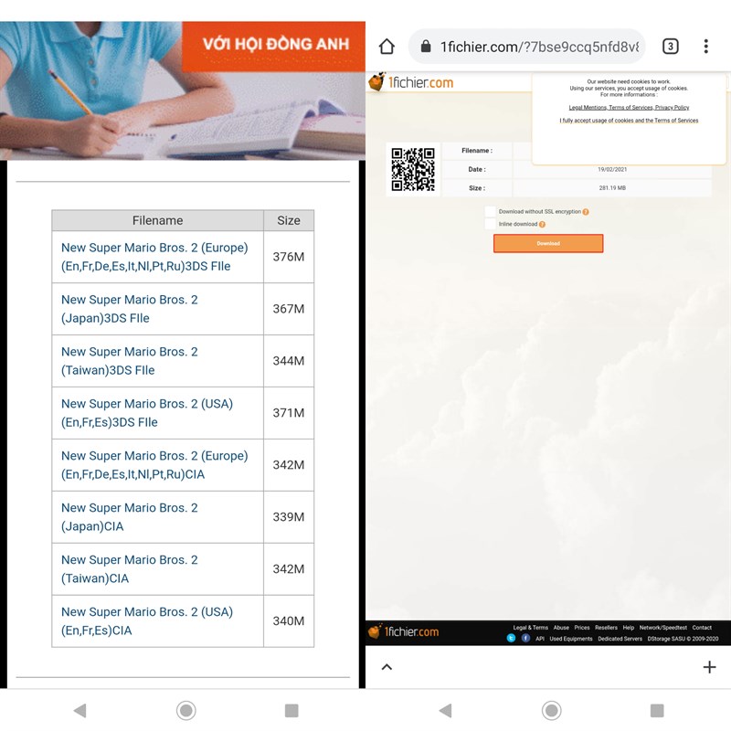 chơi game Nintendo 3DS trên điện thoại Android