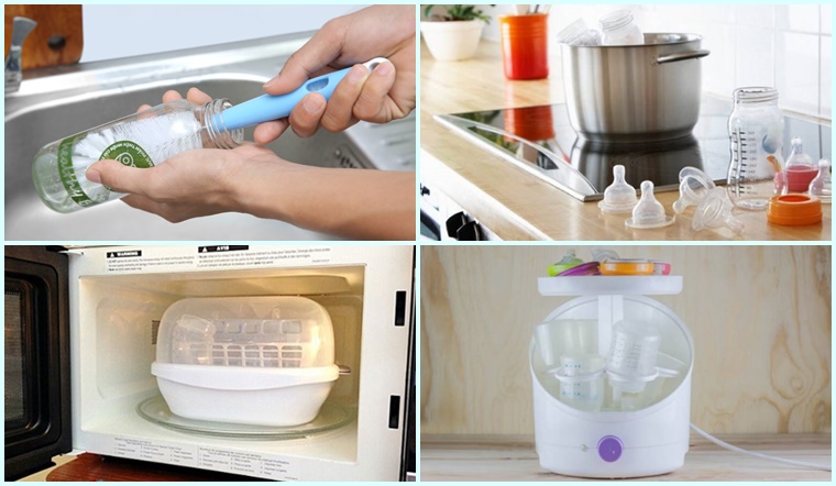 5 cách tiệt trùng bình sữa bằng máy và không cần máy tiệt trùng