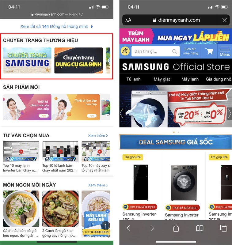 Cach-xem-chuyen-trang-tren-website-moi-Dien-may-XANH