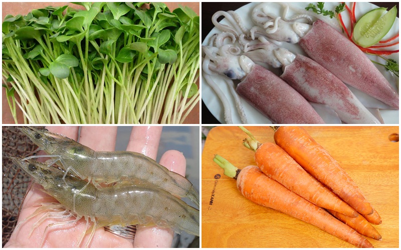 How to make spicy shrimp and squid sprout salad very easy