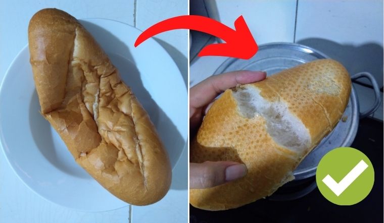  Bánh mì cũ vừa nguội vừa dai chỉ cần để lên vật này đảm bảo nóng giòn như mới