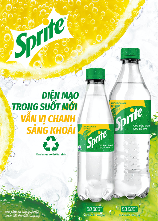 Coca-Cola Việt Nam đã thay thế chai nhựa xanh đặc trưng bằng chai nhựa PET trong suốt cho sản phẩm Sprite Coca-Cola Việt Nam đã thay thế chai nhựa xanh đặc trưng bằng chai nhựa PET trong suốt cho sản phẩm Sprite