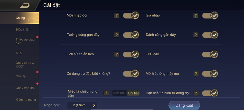 Thiết lập đồ họa trong Liên Quân Mobile...