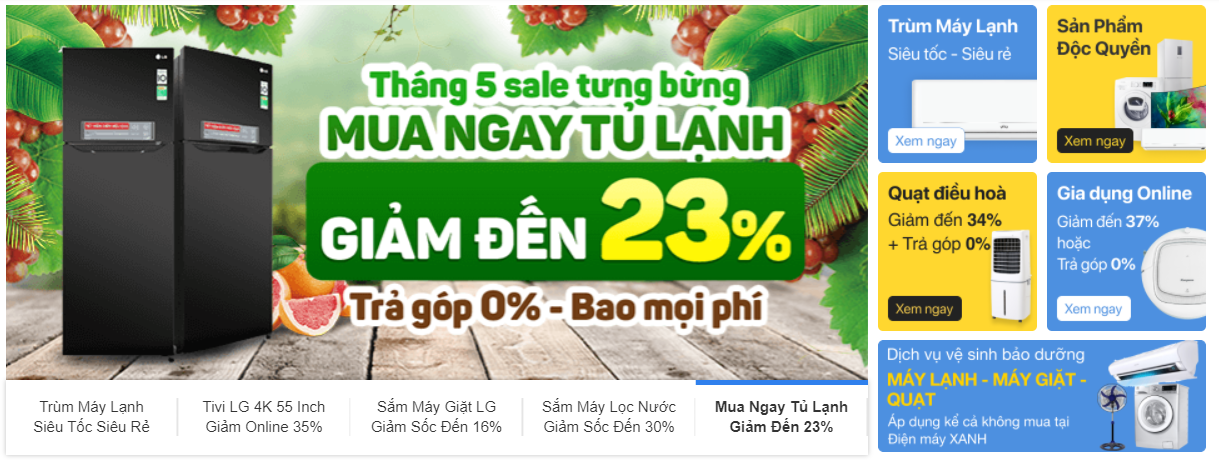 Bổ sung thêm banner ngành hàng và sản phẩm nổi bật