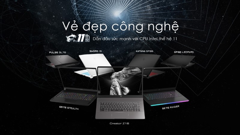 MIS ra mắt các sản phẩm laptop sử dụng Intel dòng H thế hệ 11