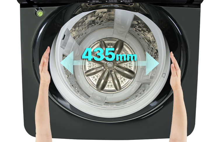  Đường kính lồng giặt đến 43.5 cm