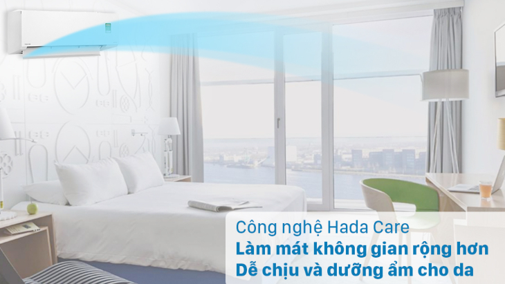 RAS-H10E2KCVG-V: Máy lạnh Toshiba Inverter 1 HP detox không khí, top 3 máy lạnh bán chạy 5 tháng đầu năm 2021 > Công nghệ Hada Care trên máy lạnh Toshiba tạo luồng gió dễ chịu, bảo vệ da