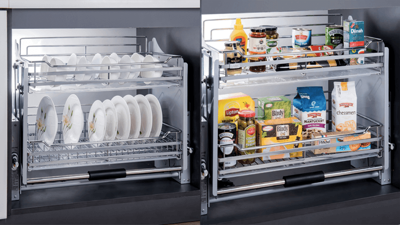 8 phụ kiện tủ bếp trên thông minh phải có cho mọi gia đình