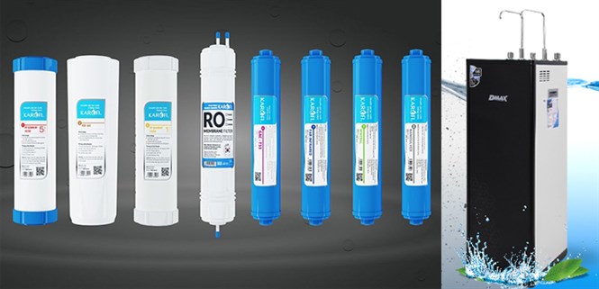 Chức năng và thời gian thay thế các lõi lọc của máy lọc nước DMAX