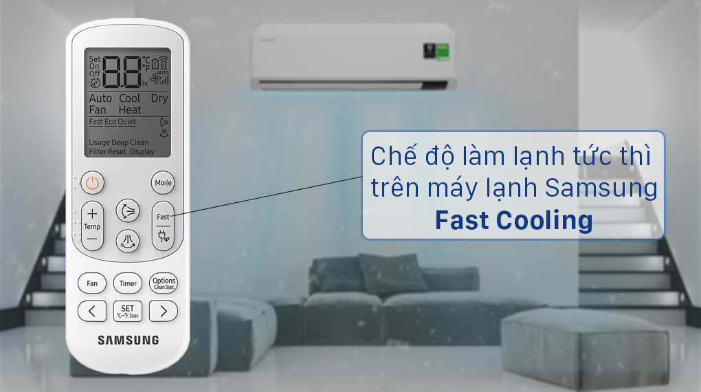 Chế độ làm lạnh nhanh Fast Cooling trên máy lạnh Samsung
