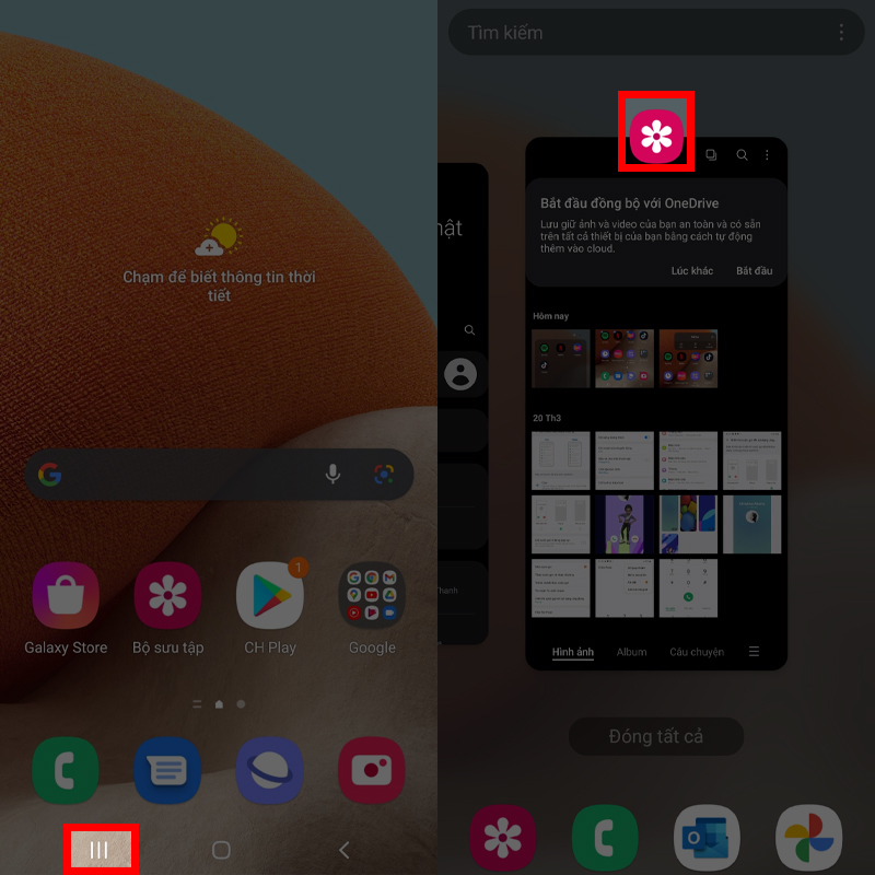 Chế độ cửa sổ nổi/chia màn hình Chế độ cửa sổ nổi/chia màn hình