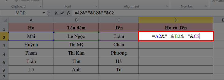 Nhập hàm toán tử &