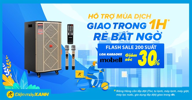 Flashsale mùa dịch, 200 suất đặt trước Loa Karaoke Mobell giảm SỐC 30%, giao nhanh 4h