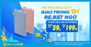 Sạc dự phòng giảm SỐC đến 59%, giá từ 199K, giao nhanh 1h.
