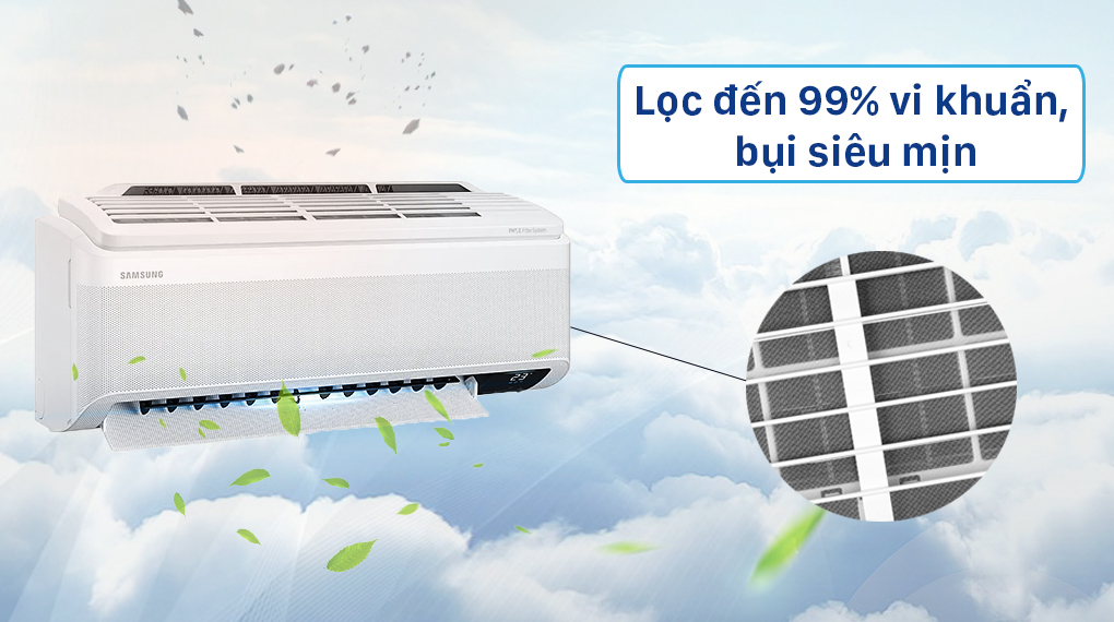 Lọc đến 99% vi khuẩn, bụi siêu mịn nhanh chóng