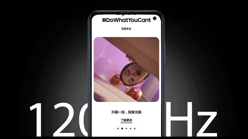 Samsung Galaxy F52 5G được trang bị tần số quét 120 Hz