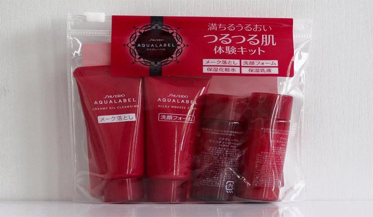 Review bộ sản phẩm Shiseido Aqualabel màu đỏ