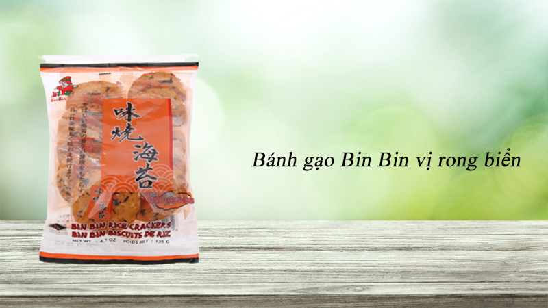 Bánh gạo nguyên chất vị mặn Bin Bin