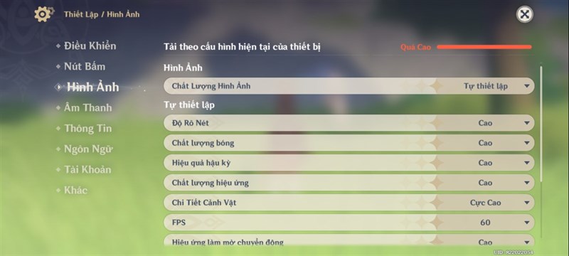 Để tránh cho S21 Ultra 5G bị nóng, mình đã chỉnh đồ họa trong game ở mức cao xuống thành tự thiết lập. Để tránh cho S21 Ultra 5G bị nóng, mình đã chỉnh đồ họa trong game ở mức cao xuống thành tự thiết lập.